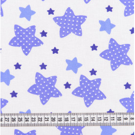 Бавовна Зірки фиолетові, 45х50 см, щільність 100 г/м2