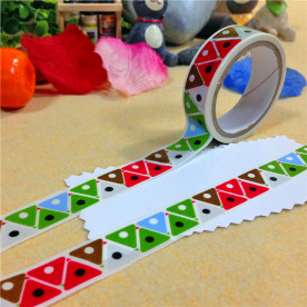 Бумажный скотч Треугольники, 15 мм, 5 м.