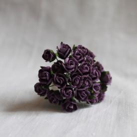 Набір з 10 бутонів троянди пурпурного кольору, 8 мм