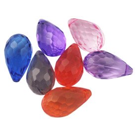 Набор разноцветных подвесок Капли, 14х24 мм, 10 шт.