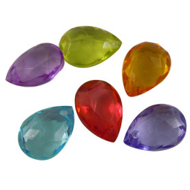 Набір різнокольорових підвісок Краплі, 18х13 мм, 5 шт.