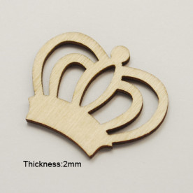 Деревянное украшение Корона 30 мм.