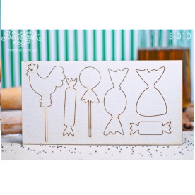 Чипборд Конфетки 70x125 мм от Вензелик