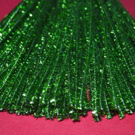 Синельная проволока люрекс, зеленый 29 см, 7 мм