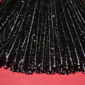 Синельная проволока люрекс, черный 29 см, 7 мм