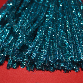 Синельная проволока люрекс,синий 29 см, 7 мм