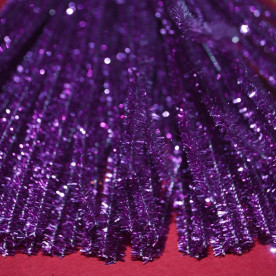 Синельная проволока люрекс, фиолетовый 29 см, 7 мм
