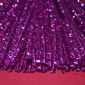 Синельная проволока люрекс, фуксия 29 см, 7 мм