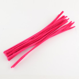 Синельний пухнастий дріт, фуксія, 30 см, 5 мм