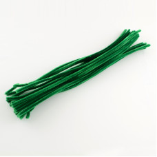 Синельний пухнастий дріт, зелений, 30 см, 5 мм