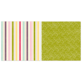 Двосторонній папір Seasonal Stripe 30х30 см від Echo Park