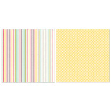Двусторонняя бумага Delightful Stripe 30х30 см от Echo Park
