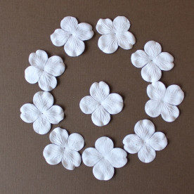 Набор белых гортензий, 10 шт., 50 мм.