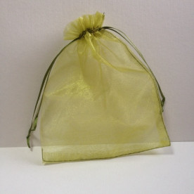 Пакет з органзи, оливковий 14х17 см.