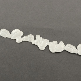 Стрічка - висікання Дитинство, білий, 20 мм, 90 см