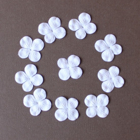 Набір білих гортензій, 10 шт., 30 мм.