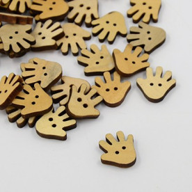 Набір дерев'яних гудзиків Долонька, 17 мм, 10 шт.