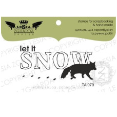 Штамп let it SNOW  5,5*2,5см, Lesia Zgharda