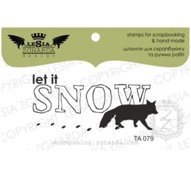Штамп let it SNOW 5,5 * 2,5 см, Lesia Zgharda