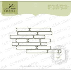 Штамп Доcки с гвоздями контур 7*3,4см, Lesia Zgharda