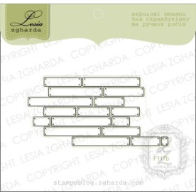 Штамп Доcки с гвоздями контур 7*3,4см, Lesia Zgharda