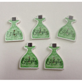 Дерев'яна гудзик Eucaliptus зелений, 1 шт.