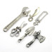 Набір підвісок Інструменти, античне срібло, 6 шт.