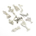Набір підвісок Lady, античне срібло, 10 шт.