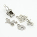 Набір підвісок Дитинство, античне срібло, 5 шт.