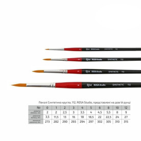 Синтетика круглая, 112, № 6, д.р. кисть, Rosa Studio