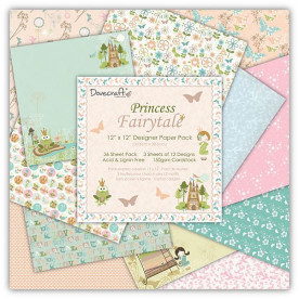 Набір паперу Princess Fairytale 30х30 см 12 аркушів від Dovecraft
