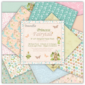 Набор бумаги Princess Fairytale 20х20 см 12 листов от Dovecraft