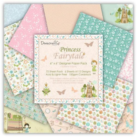 Набір паперу Princess Fairytale 15х15 см 24 листа від Dovecraft