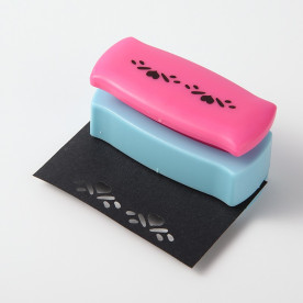 Дирокол бордюрний, візерунок 08, квіти і серця, 27x68x40 мм