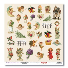 Односторонняя бумага Карточки Зимние Ангелочки 30,5х30,5 см от ScrapBerry's