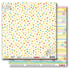 Двусторонняя бумага Горошек и Полосочки 30,5х30,5 см от ScrapBerry's