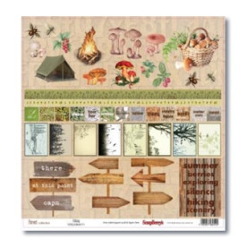 Двусторонняя бумага "За Грибами 2" 30,5х30,5 см от ScrapBerry's
