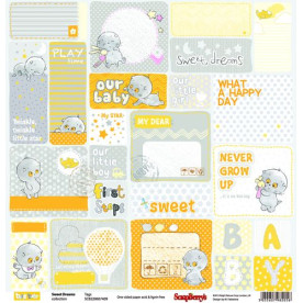 Односторонній папір Картки 1 30,5х30,5 см від ScrapBerry's