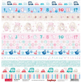 Односторонняя бумага Полосочки 30,5х30,5 см от ScrapBerry's