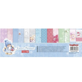 Набор бумаги "Зайка Ми. Зимняя Ягодка", 30.5*30.5 см ,8 листов от ScrapBerry's