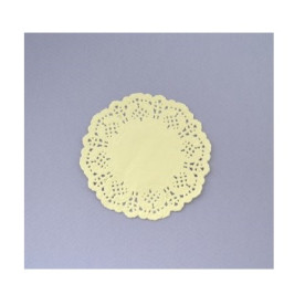 Салфетка кружевная бежевого цвета , 9 см, 1 шт