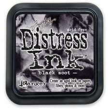 Краска для штампинга Distress Pad - Black Soot от Tim Holtz