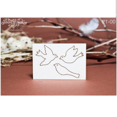 Чіпборд Набір птіческ 28x21 мм, 17x31 мм, 26x25 мм від Вензелік