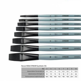 Синтетика плоска, Stream 134, № 3, к.р. пензель, Rosa
