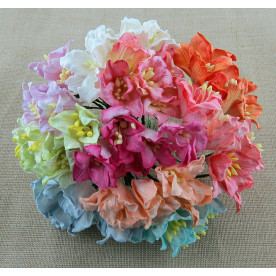 Набор разноцветных лилий, 30 мм, 10 шт.