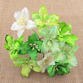 Набір лілій в зелених тонах, 30 мм, 5 шт.