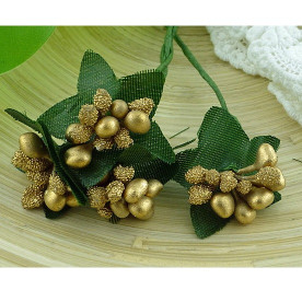 Букет ягідок золотий 20 мм, 1 шт.