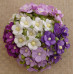 Набор из 10 декоративных цветков Sweetheart в фиолетовых тонах, 15 мм