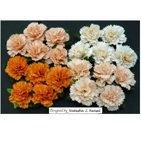 Набір гвоздик в помаранчевих тонах, 4 шт., 25 мм