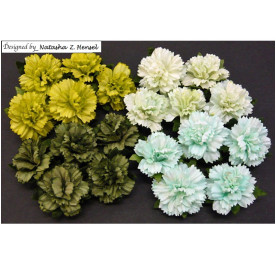 Набор гвоздик в зеленых тонах, 4 шт., 25 мм